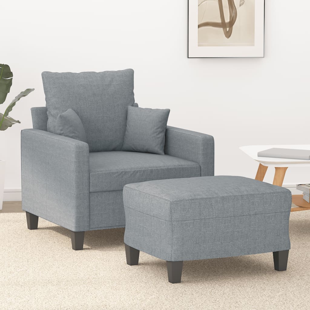 Fotoliu Canapea Cu Taburet, , 60 Cm, Textil