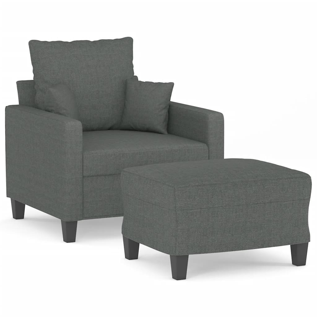 Fotoliu Canapea Cu Taburet, , 60 Cm, Textil
