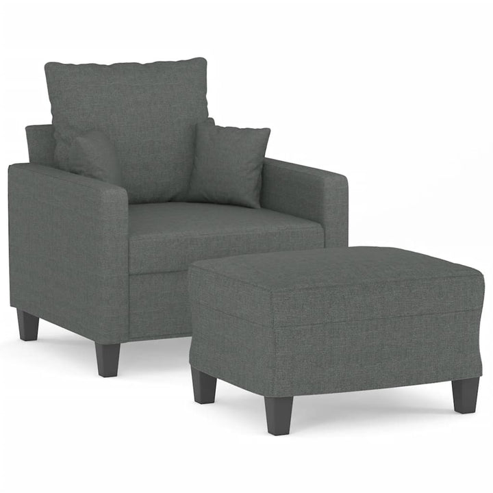 Fotoliu Canapea Cu Taburet, , 60 Cm, Textil