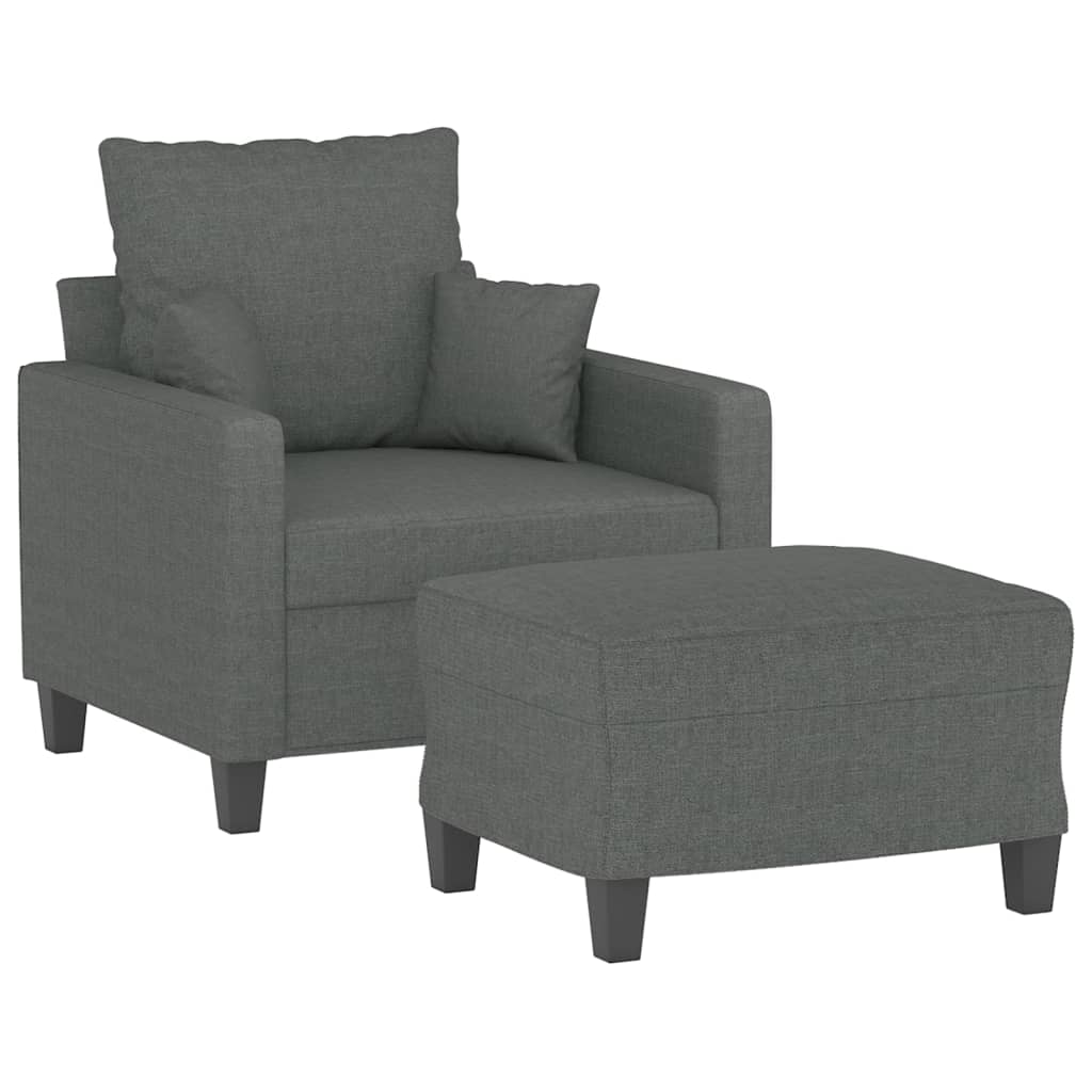 Fotoliu Canapea Cu Taburet, , 60 Cm, Textil