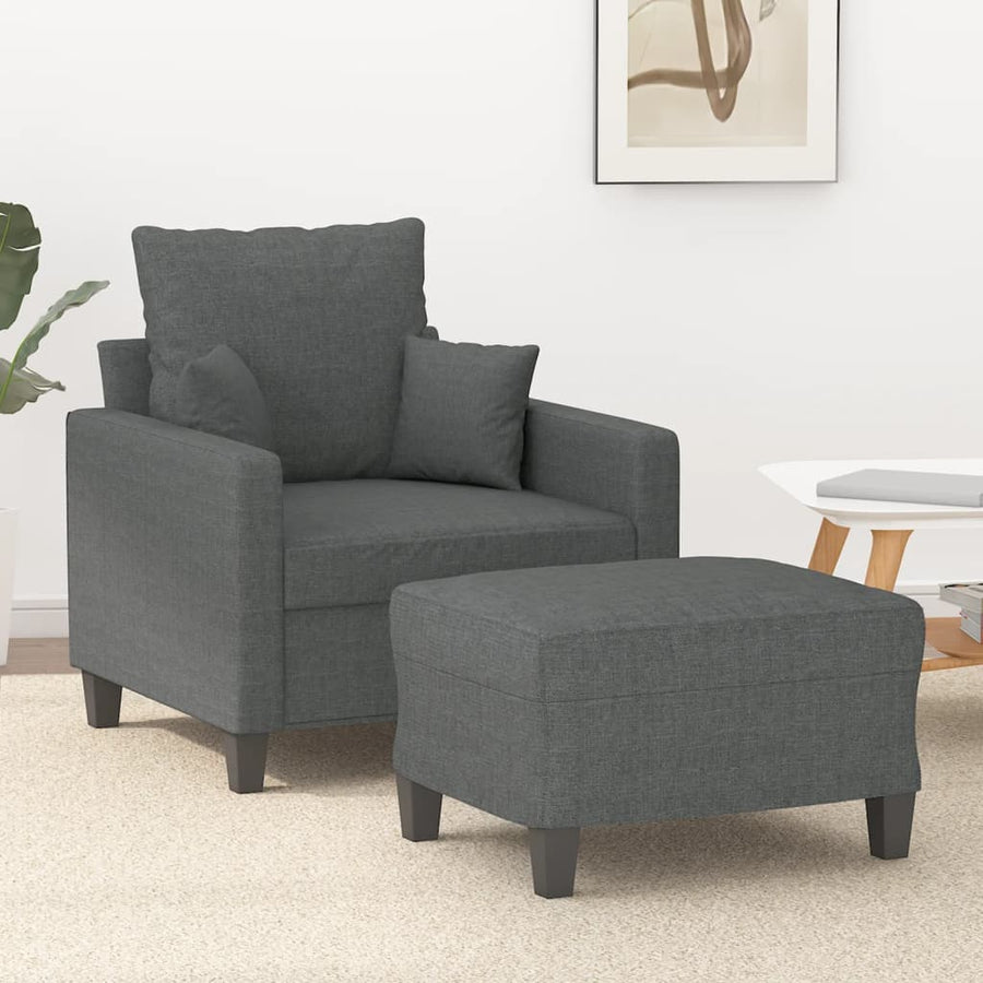 Fotoliu Canapea Cu Taburet, , 60 Cm, Textil