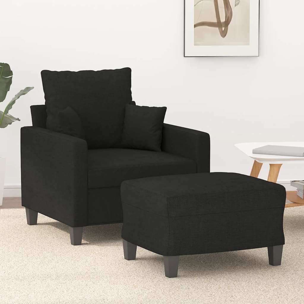 Fotoliu Canapea Cu Taburet, , 60 Cm, Textil