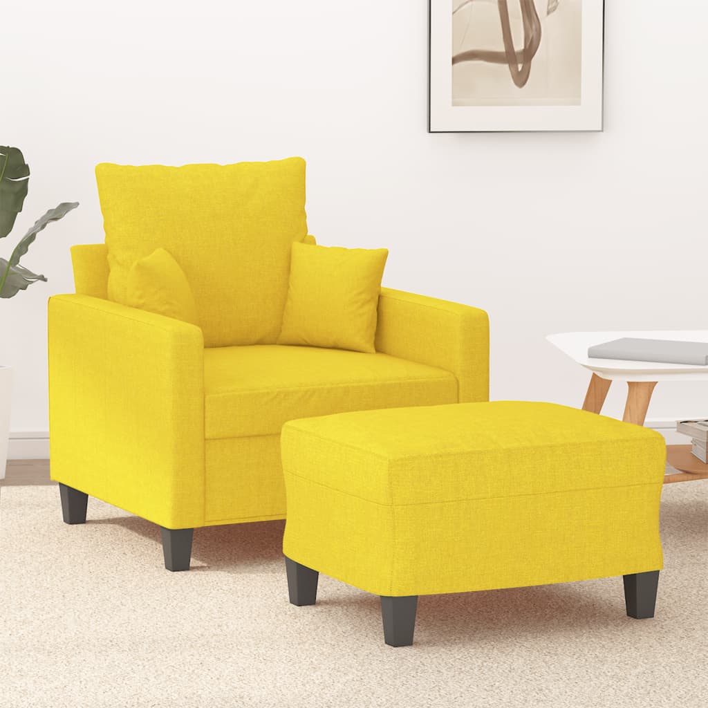 Fotoliu Canapea Cu Taburet, , 60 Cm, Textil