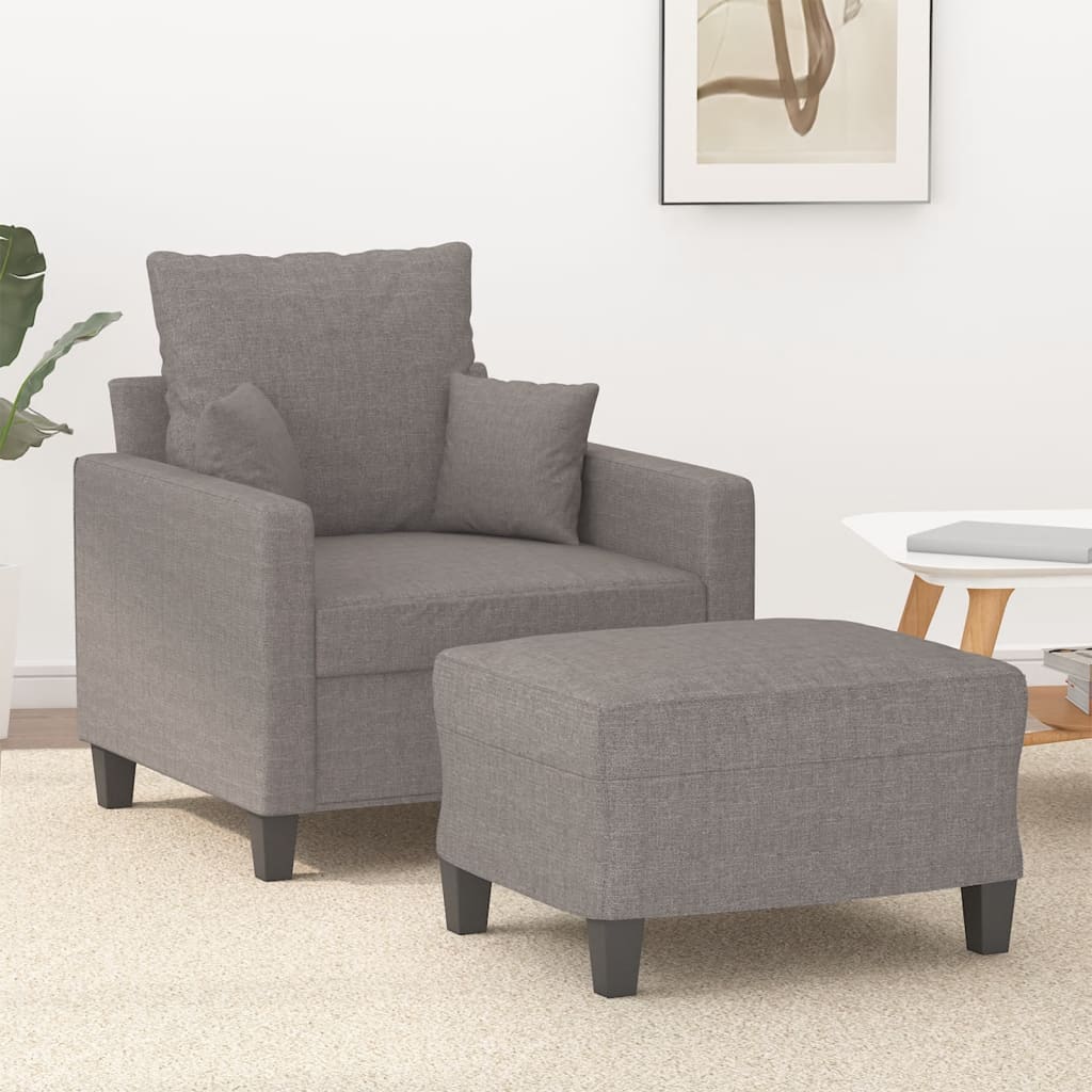 Fotoliu Canapea Cu Taburet, , 60 Cm, Textil