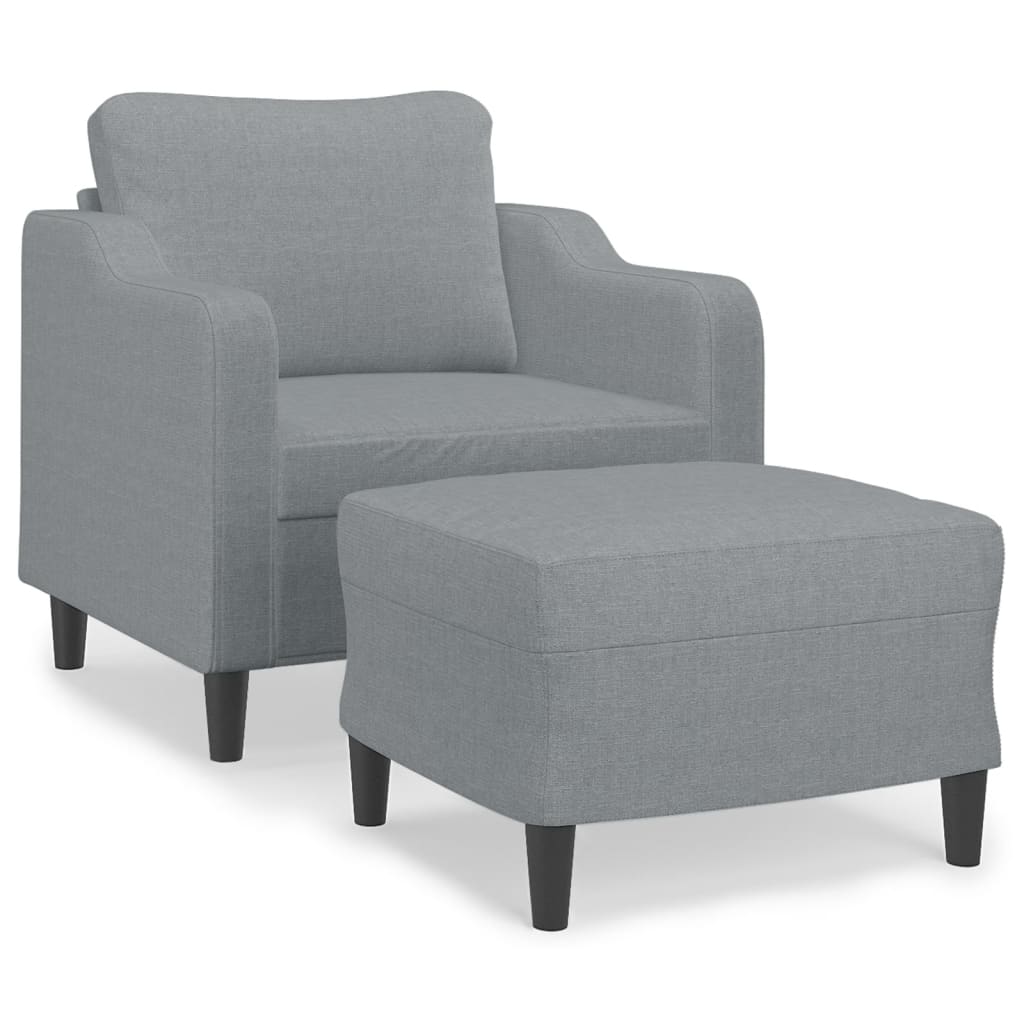 Fotoliu Canapea Cu Taburet, , 60 Cm, Textil