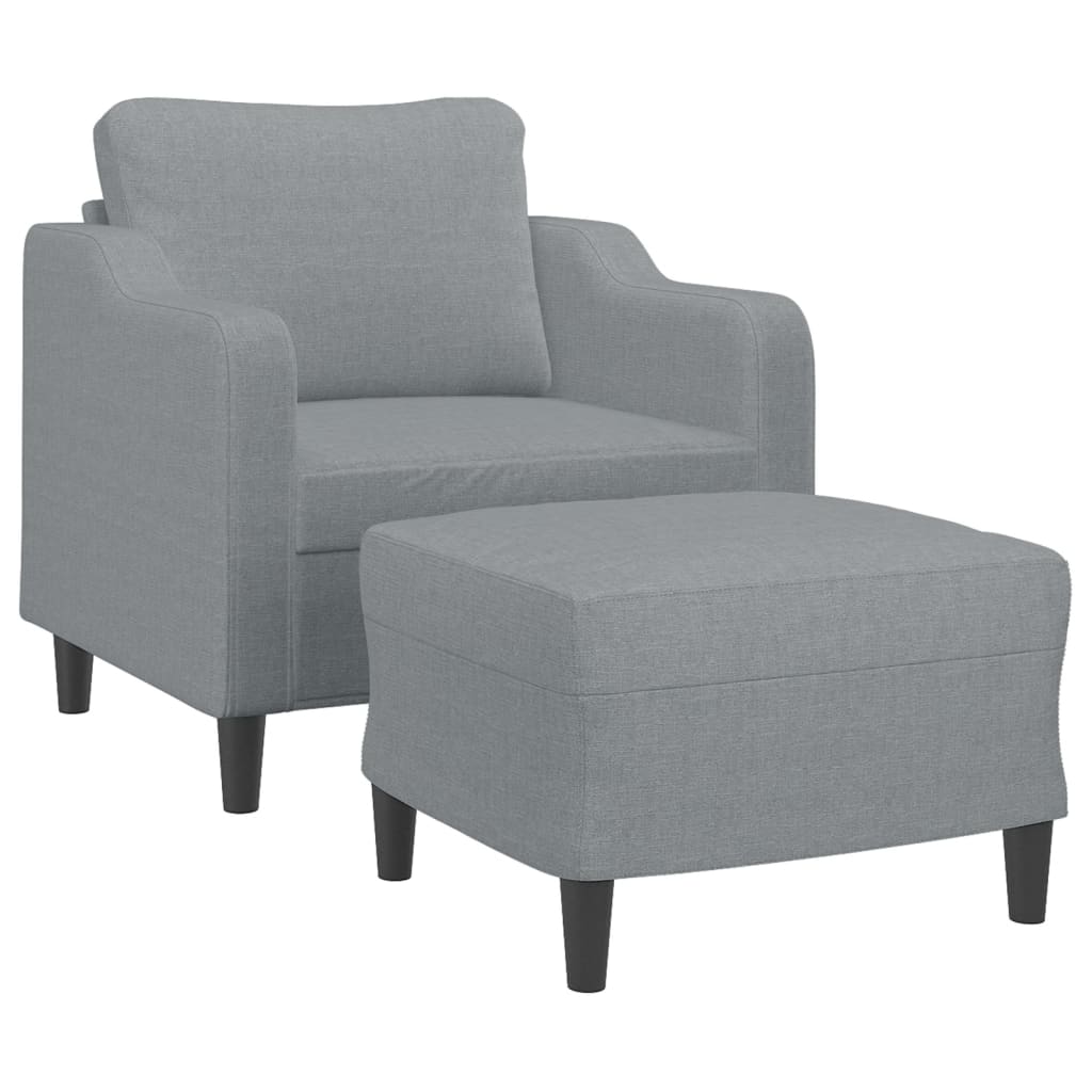 Fotoliu Canapea Cu Taburet, , 60 Cm, Textil