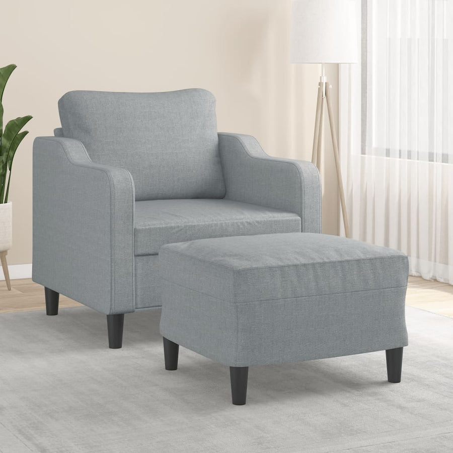 Fotoliu Canapea Cu Taburet, , 60 Cm, Textil