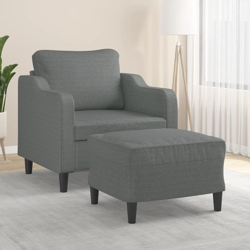 Fotoliu Canapea Cu Taburet, , 60 Cm, Textil