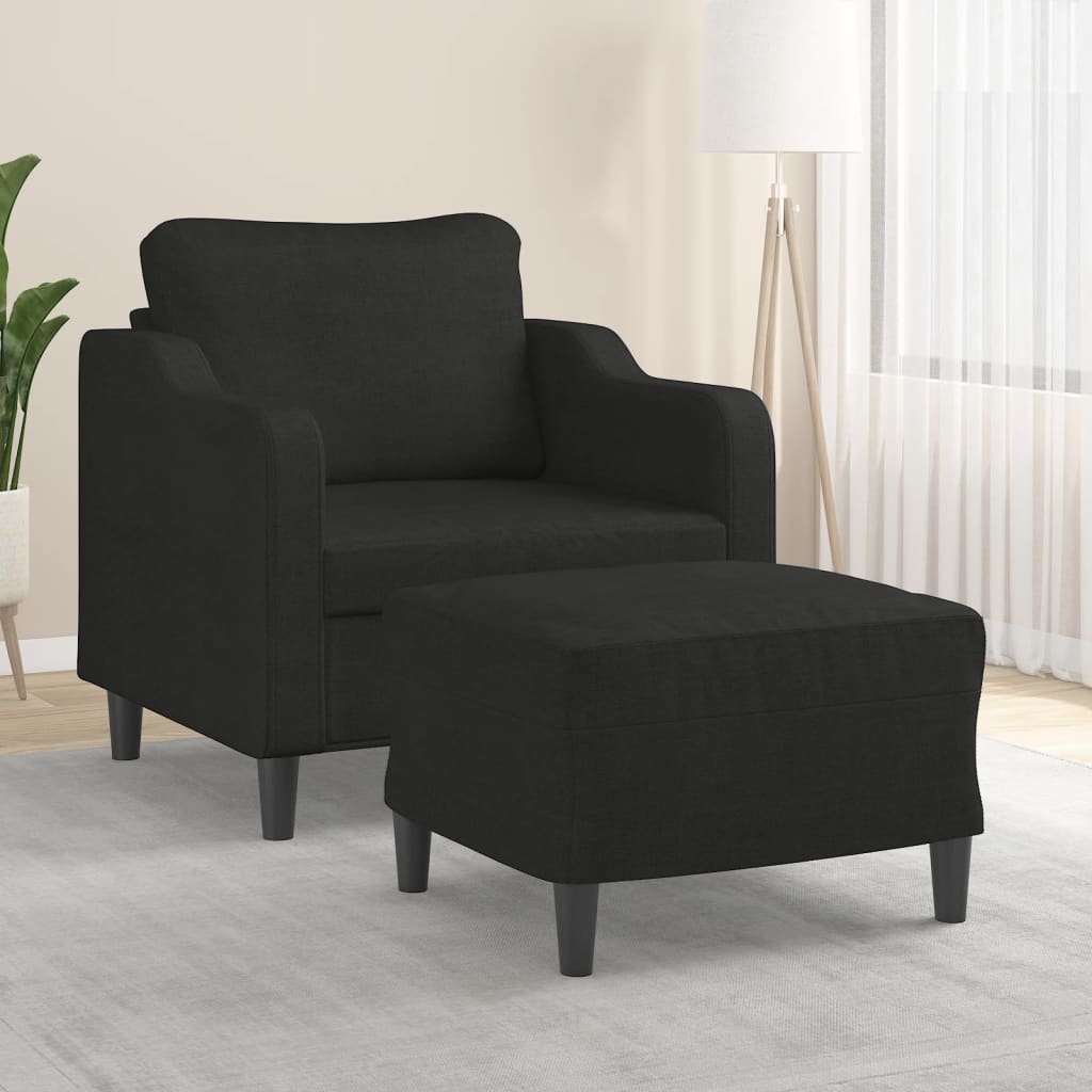 Fotoliu Canapea Cu Taburet, , 60 Cm, Textil