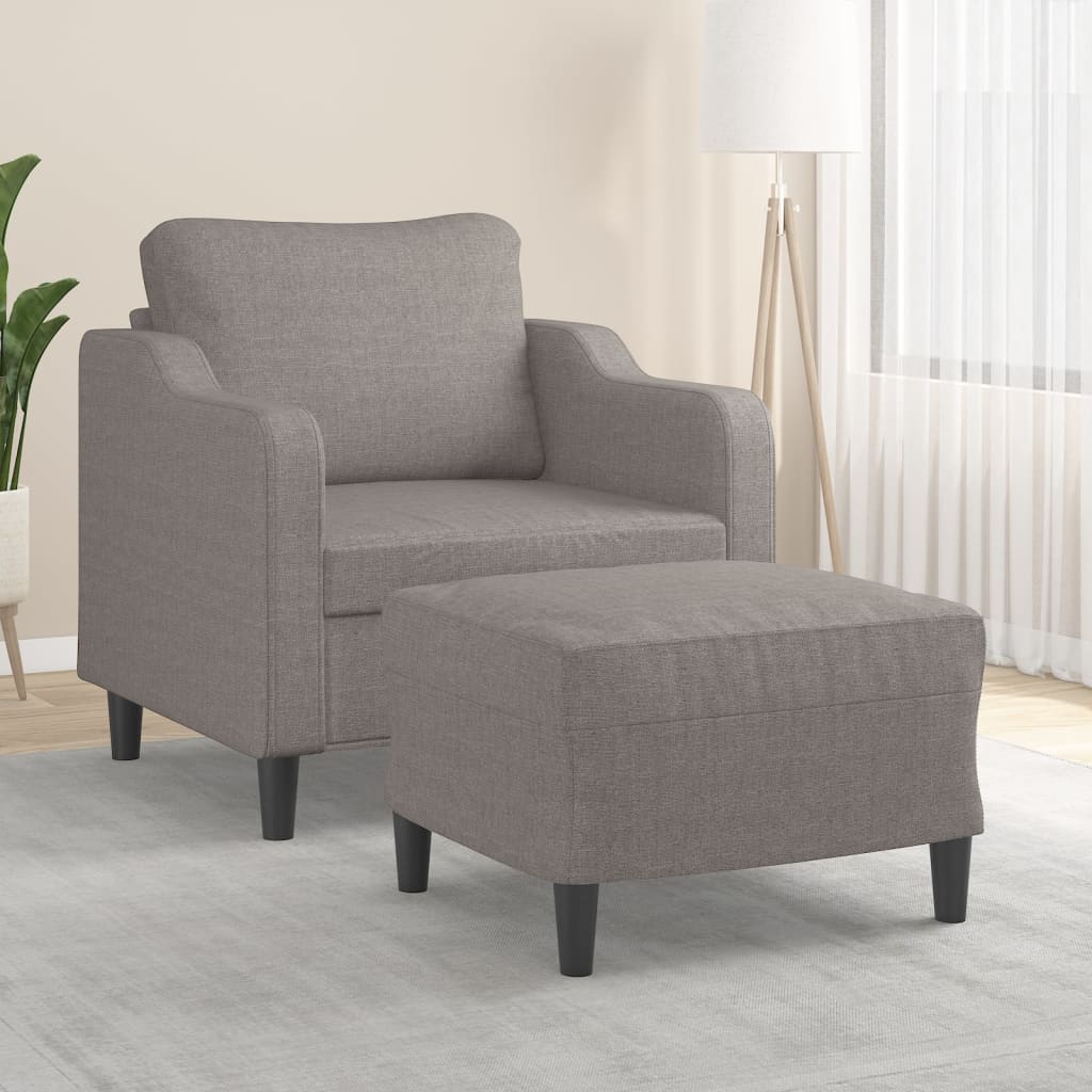Fotoliu Canapea Cu Taburet, , 60 Cm, Textil