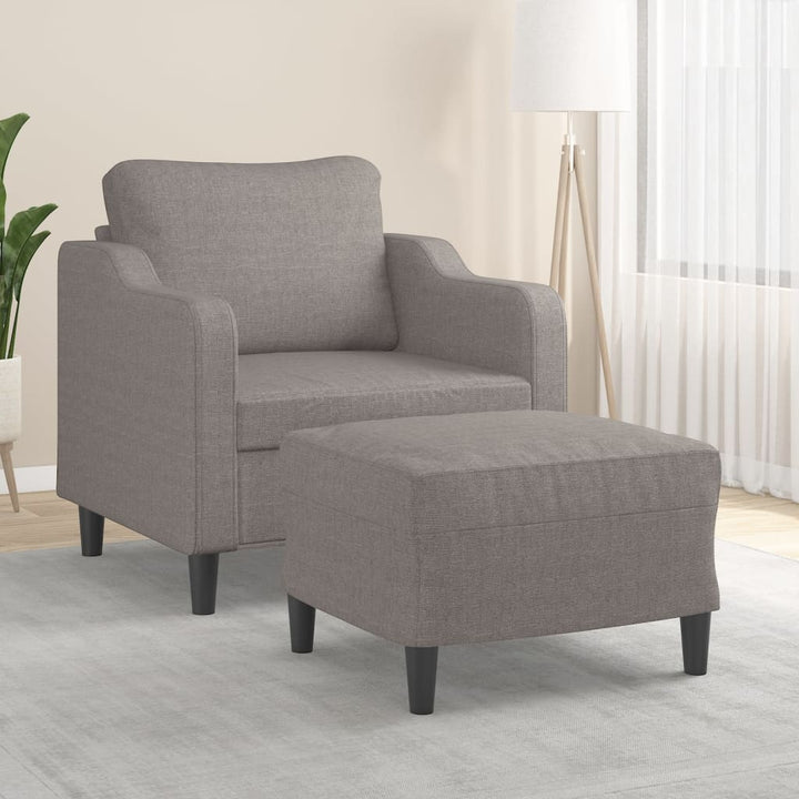 Fotoliu Canapea Cu Taburet, , 60 Cm, Textil