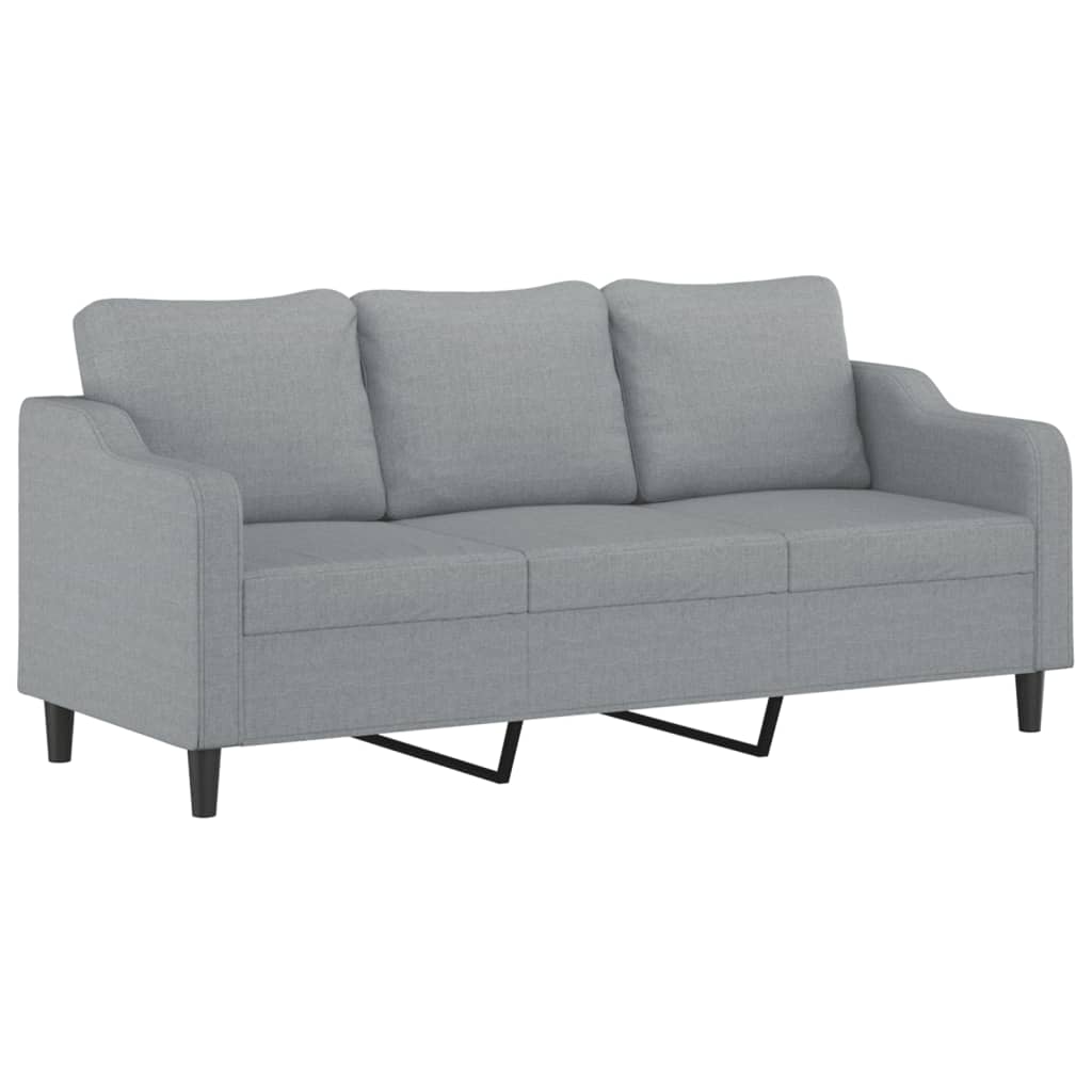 Canapea Cu 3 Locuri Și Taburet, , 180 Cm, Textil