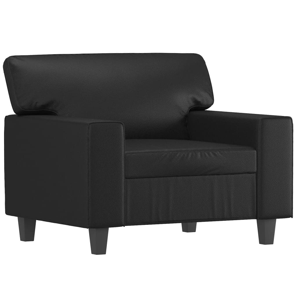 Fotoliu Canapea Cu Taburet, , 60 Cm, Piele Ecologică