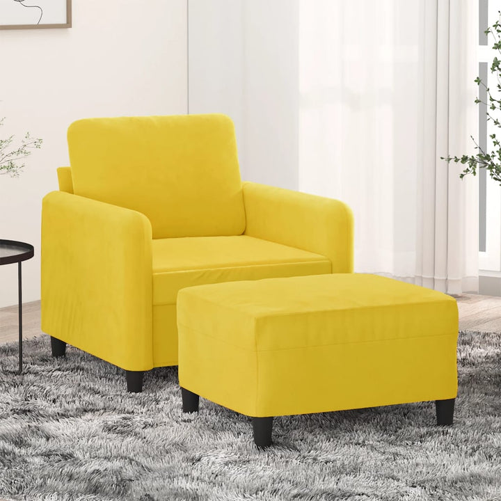 Fotoliu Canapea Cu Taburet, , 60 Cm, Catifea