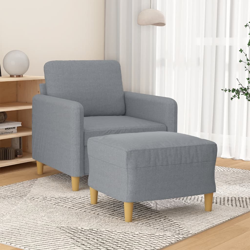 Fotoliu Canapea Cu Taburet, , 60 Cm, Textil