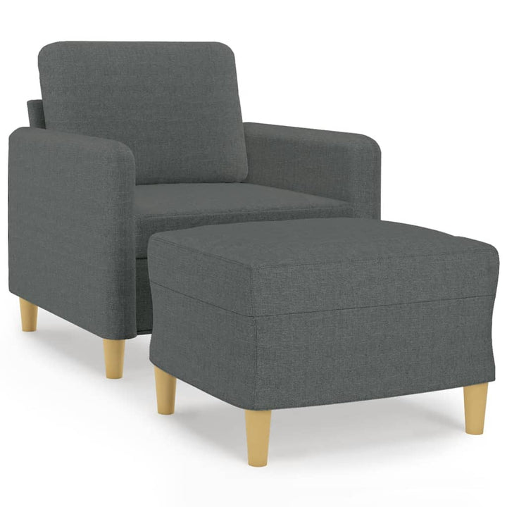 Fotoliu Canapea Cu Taburet, , 60 Cm, Textil
