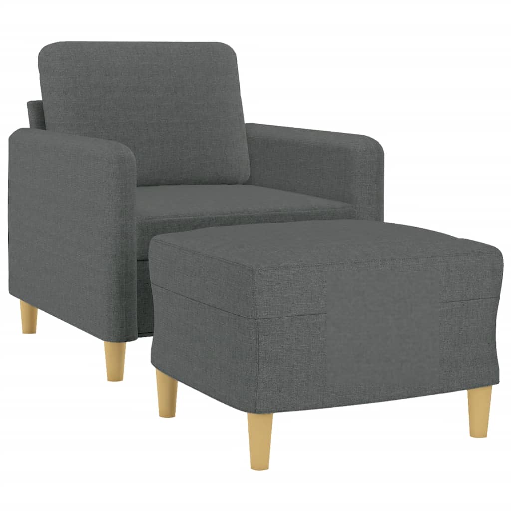 Fotoliu Canapea Cu Taburet, , 60 Cm, Textil