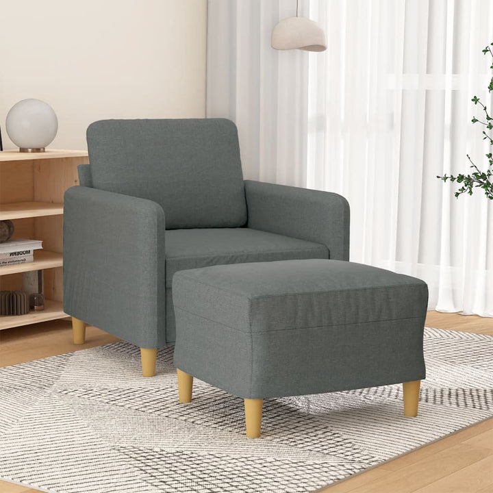 Fotoliu Canapea Cu Taburet, , 60 Cm, Textil
