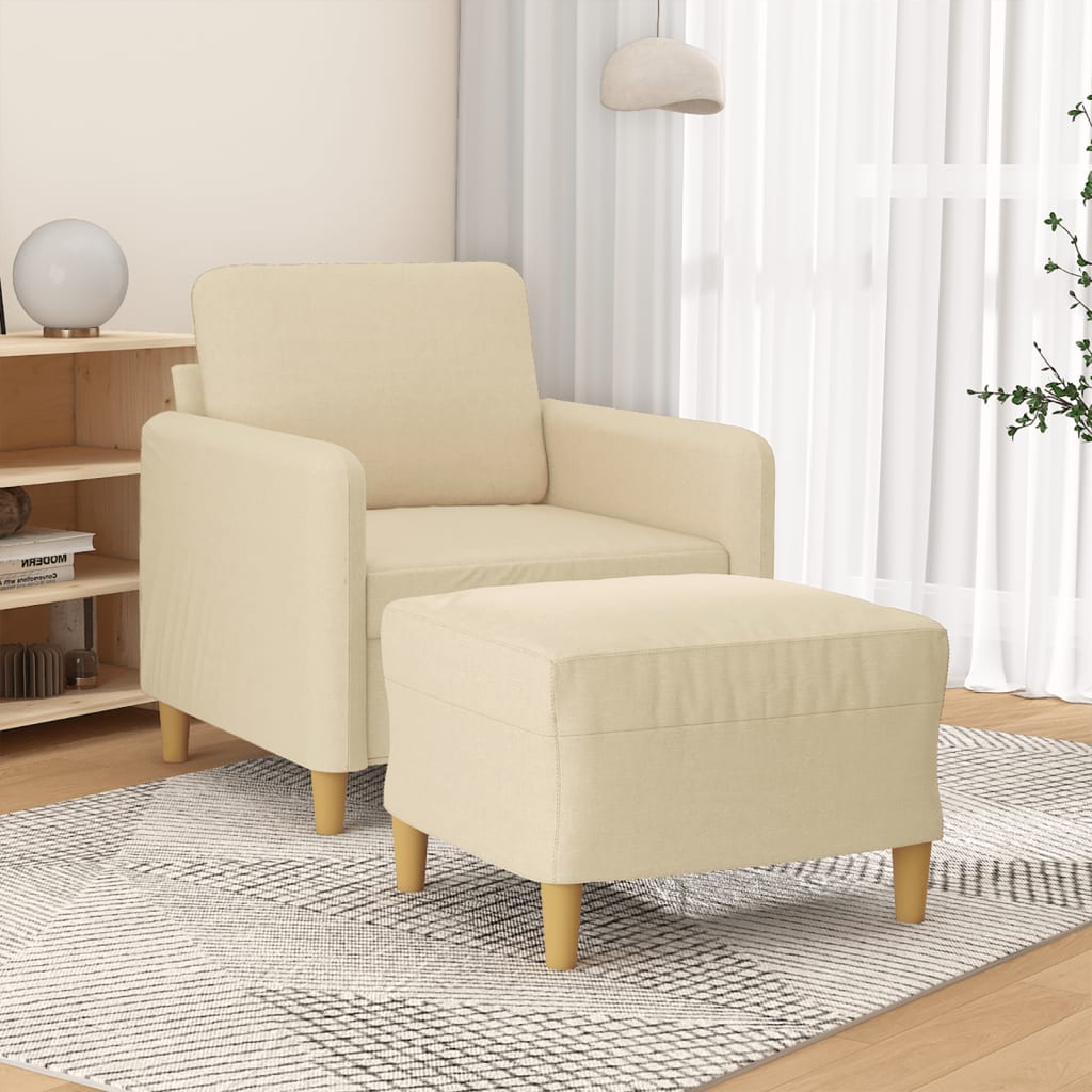 Fotoliu Canapea Cu Taburet, , 60 Cm, Textil