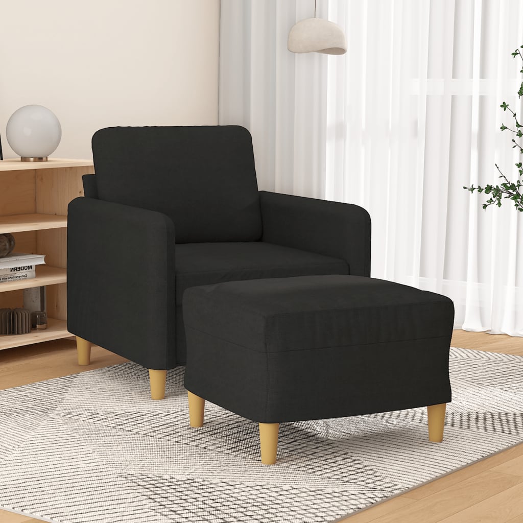 Fotoliu Canapea Cu Taburet, , 60 Cm, Textil