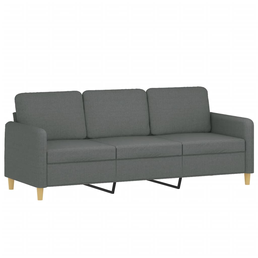 Canapea Cu 3 Locuri Și Taburet, , 180 Cm, Textil