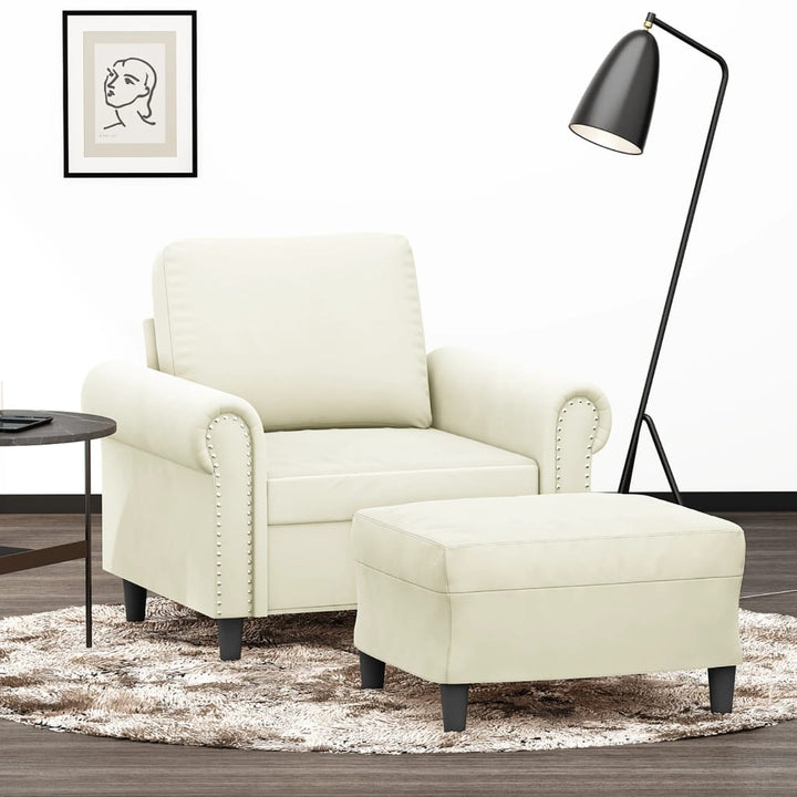 Fotoliu Canapea Cu Taburet, , 60 Cm, Catifea