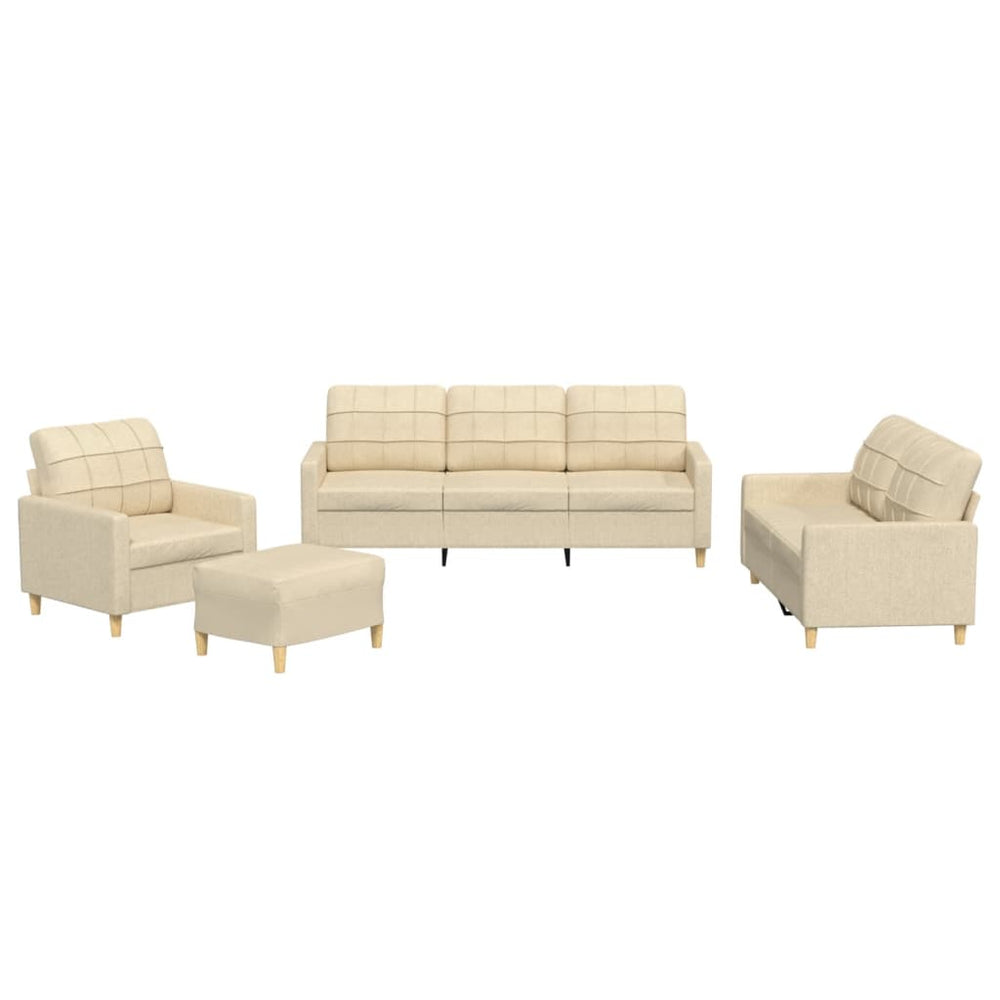 Set De Canapele Cu Perne, 4 Piese, , Textil