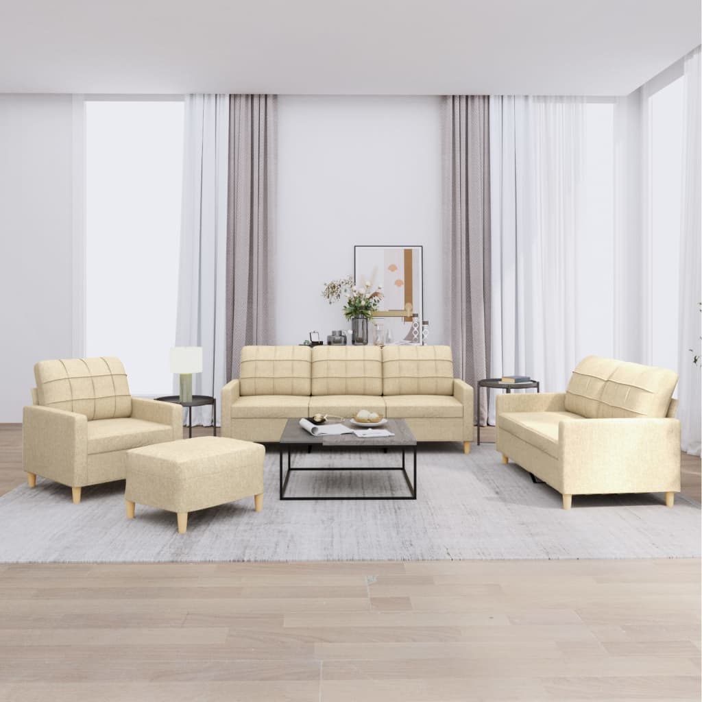 Set De Canapele Cu Perne, 4 Piese, , Textil