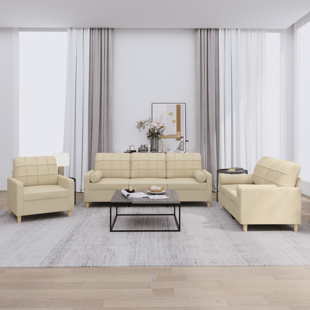 Set De Canapele Cu Perne, 4 Piese, , Textil