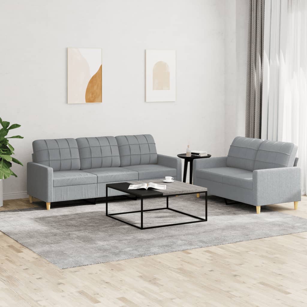 Set De Canapele Cu Perne, 3 Piese, , Textil