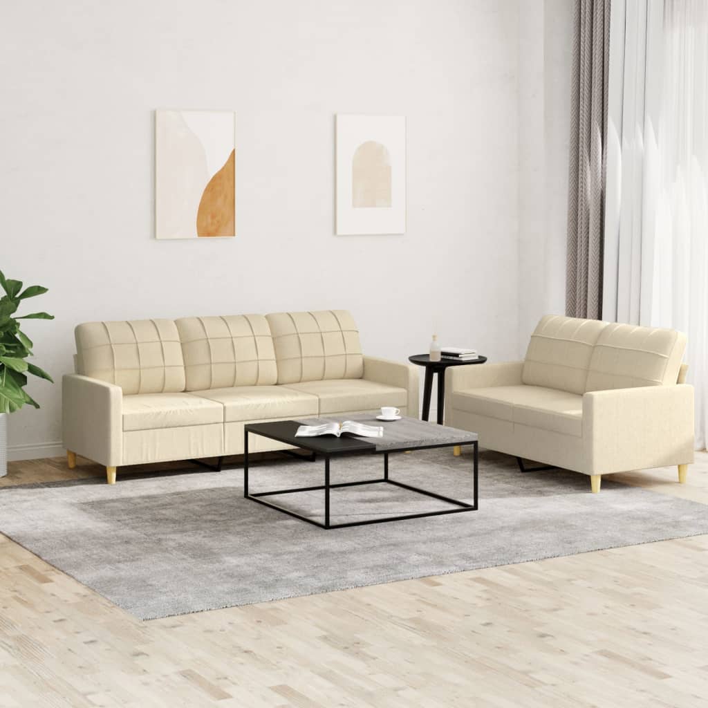 Set De Canapele Cu Perne, 3 Piese, , Textil