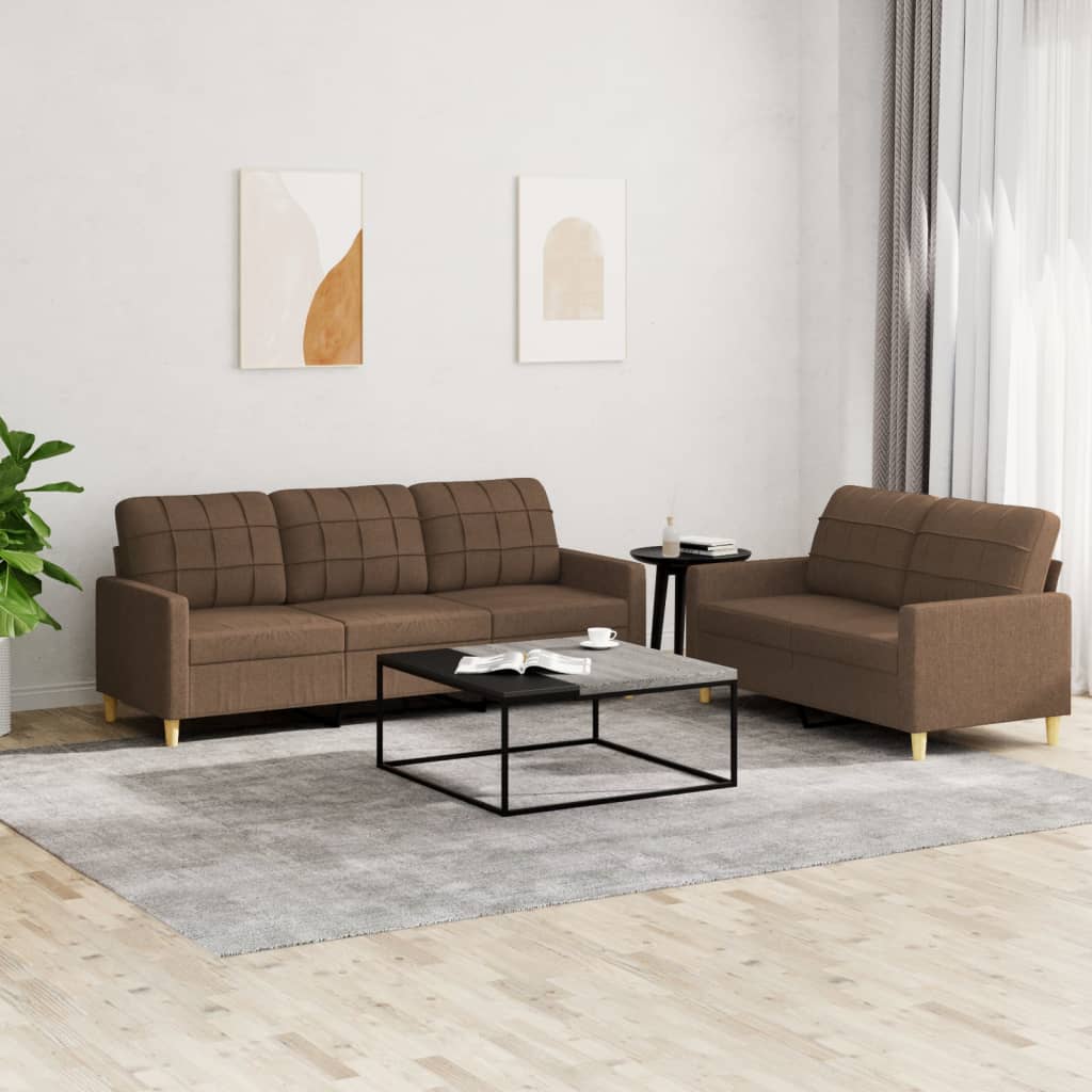 Set De Canapele Cu Perne, 3 Piese, , Textil