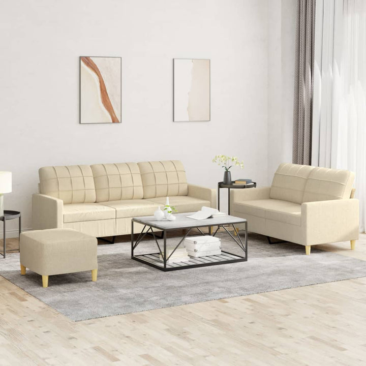 Set De Canapele Cu Perne, 3 Piese, , Textil