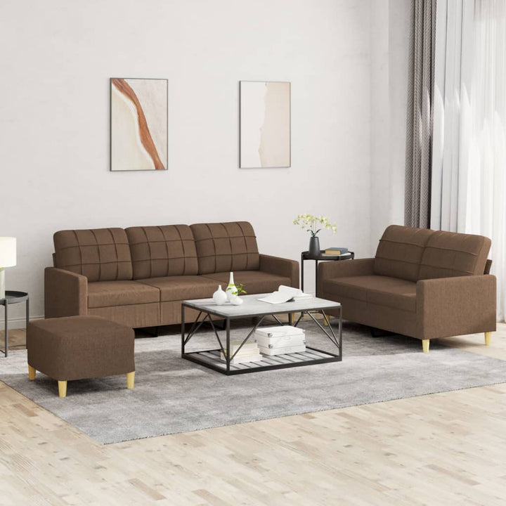 Set De Canapele Cu Perne, 3 Piese, , Textil