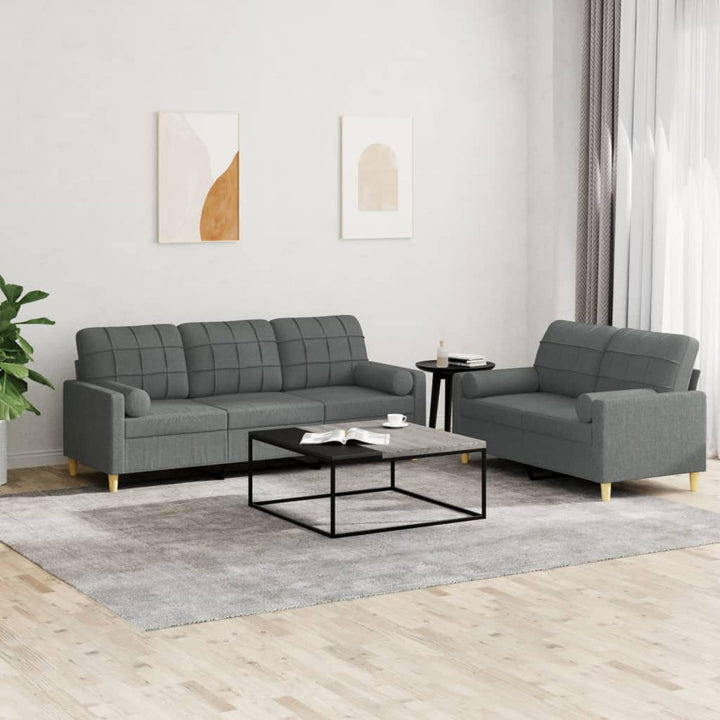 Set De Canapele Cu Perne, 3 Piese, , Textil