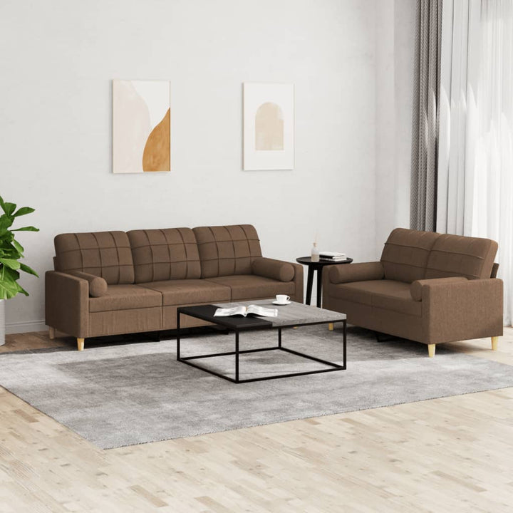 Set De Canapele Cu Perne, 3 Piese, , Textil