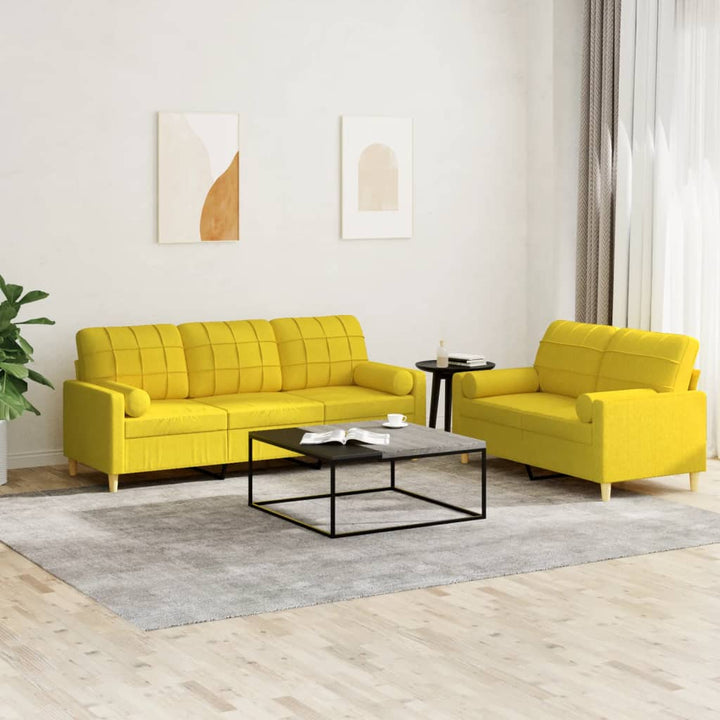 Set De Canapele Cu Perne, 3 Piese, , Textil