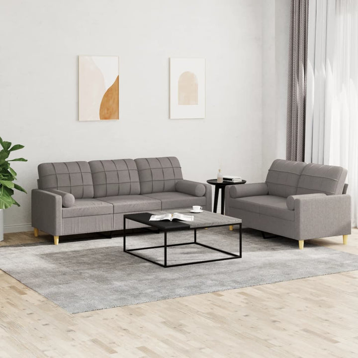 Set De Canapele Cu Perne, 3 Piese, , Textil