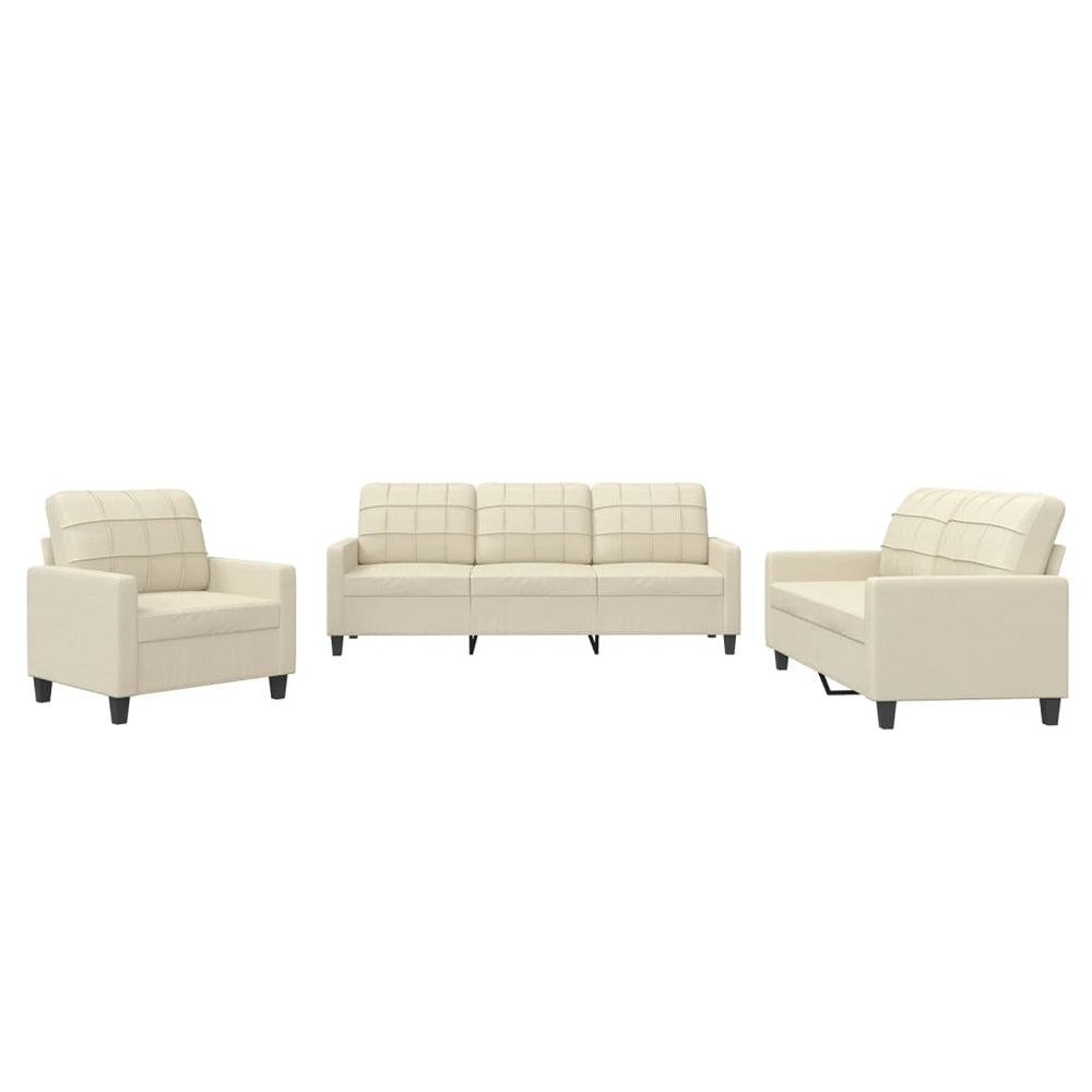 Set De Canapele , 3 Piese, , Piele Ecologică