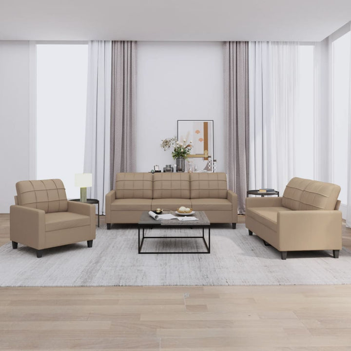 Set De Canapele , 3 Piese, , Piele Ecologică