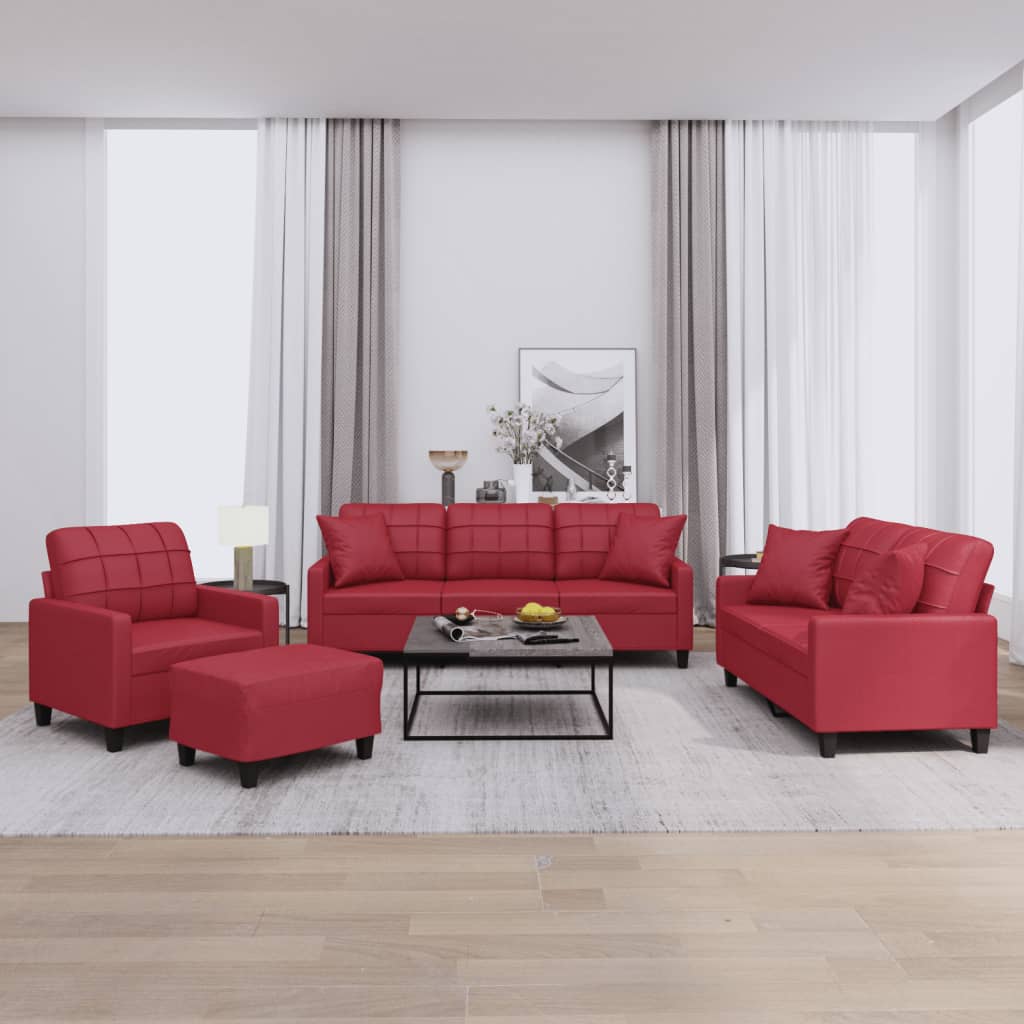 Set De Canapele , 3 Piese, , Piele Ecologică