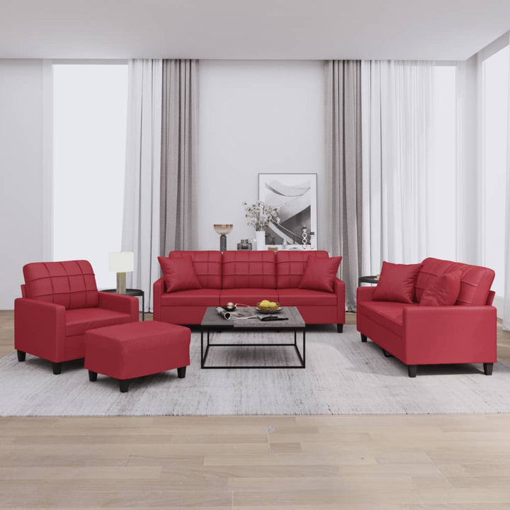 Set De Canapele , 3 Piese, , Piele Ecologică