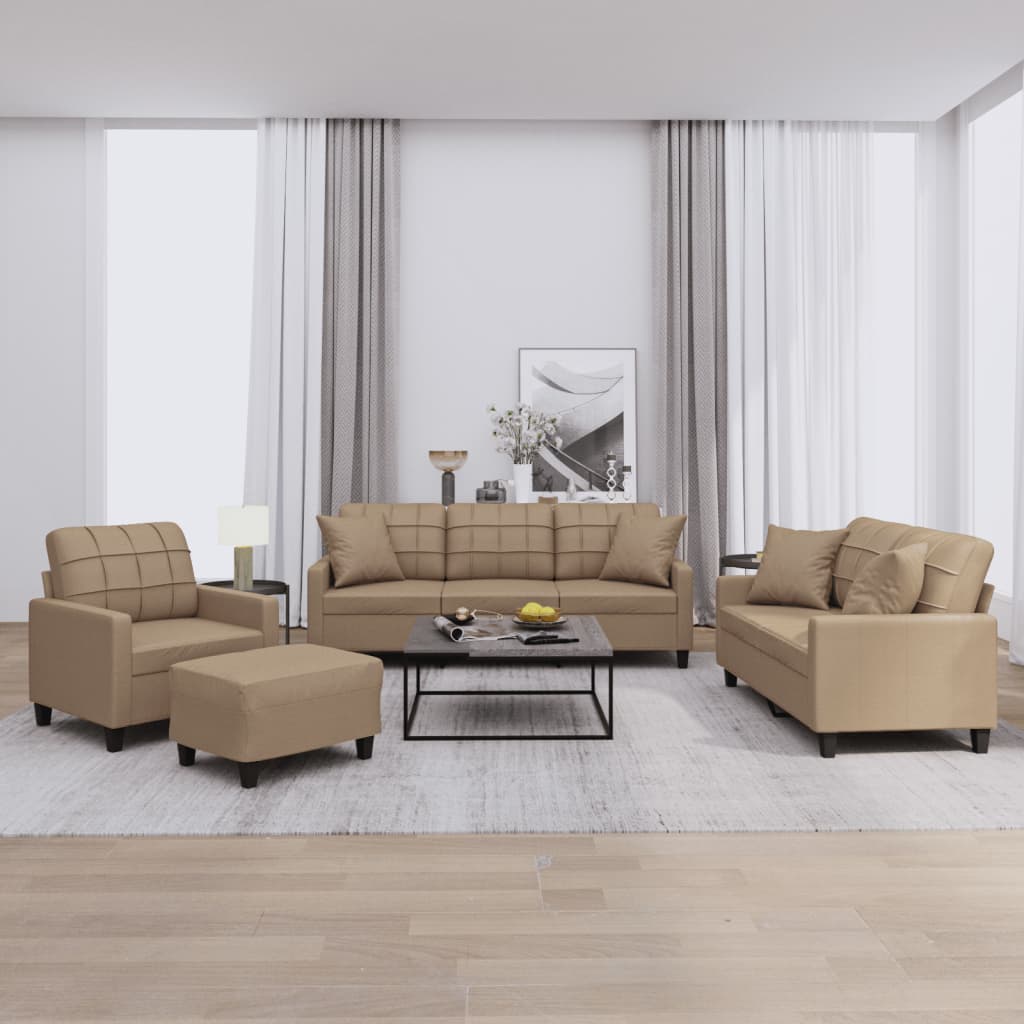 Set De Canapele , 3 Piese, , Piele Ecologică