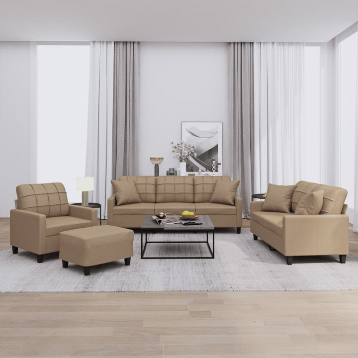 Set De Canapele , 3 Piese, , Piele Ecologică