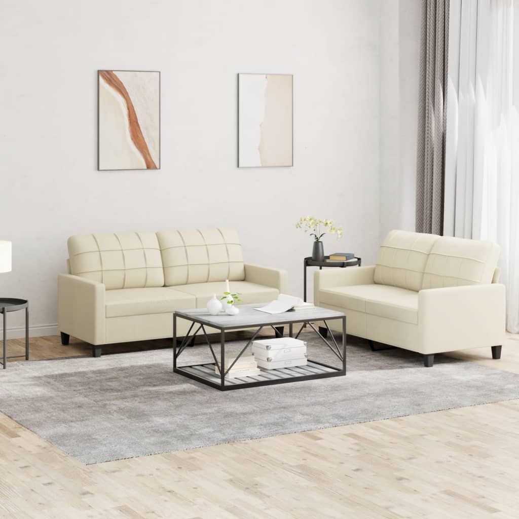 Set De Canapele , 2 Piese, , Piele Ecologică