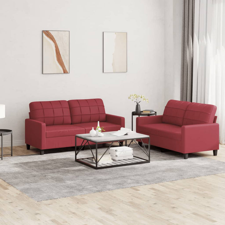 Set De Canapele , 2 Piese, , Piele Ecologică