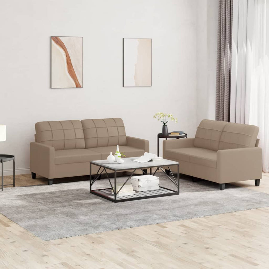 Set De Canapele , 2 Piese, , Piele Ecologică