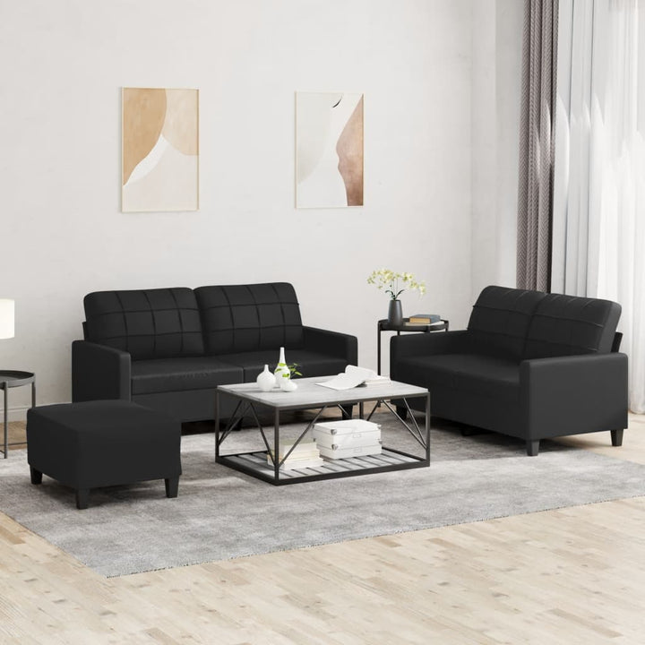 Set De Canapele , 2 Piese, , Piele Ecologică
