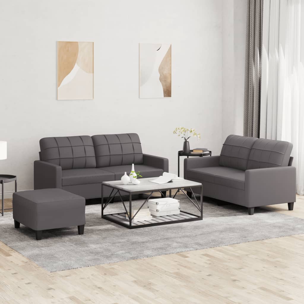 Set De Canapele , 2 Piese, , Piele Ecologică