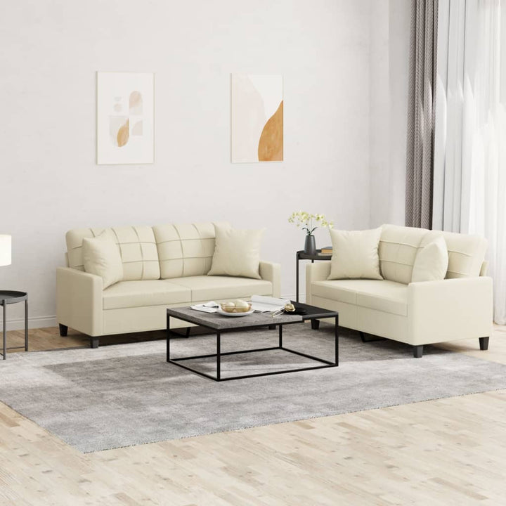 Set De Canapele , 2 Piese, , Piele Ecologică